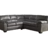 Signature Design By Ashley Bladen Slate 2-Piece Faux Leather Sectional With Left-Facing Loveseat
