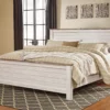 Signature Design By Ashley Willowton King Panel Bed -Storage supplies store combo780021