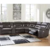 Signature Design By Ashley Kincord 4-Piece Faux Leather Power Reclining Sectional With Left-Arm-Facing Console Sofa