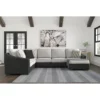 Signature Design By Ashley Bilgray Gray Faux Leather 3-Piece Sectional With Right-Facing Chaise