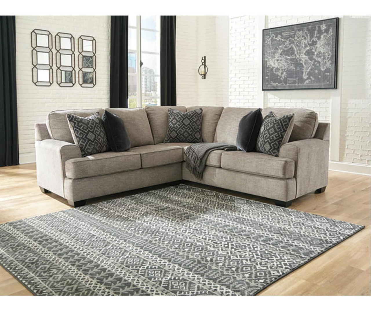 Signature Design By Ashley Bovarian Stone 2-Piece Sectional With Left-Facing Loveseat 4 Signature Design By Ashley Bovarian Stone 2-Piece Sectional With Left-Facing Loveseat - Image 2