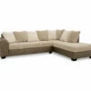 Signature Design By Ashley Keskin Corduroy Faux Leather Sectional With Right-Facing Chaise 1 Signature Design By Ashley Keskin Corduroy Faux Leather Sectional With Right-Facing Chaise -Storage supplies store combo870006
