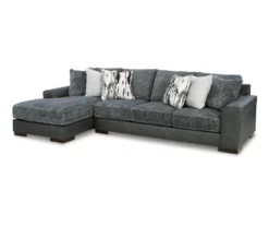 Signature Design By Ashley Larkstone Charcoal 2-Piece Sectional With Left-Facing Chaise