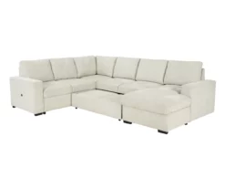 Signature Design By Ashley Millcoe Linen 3-Piece Sectional With Pop-Up Bed -Storage supplies store combo870027 4