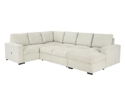 Signature Design By Ashley Millcoe Linen 3-Piece Sectional With Pop-Up Bed -Storage supplies store combo870027 5