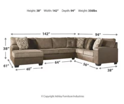 Signature Design By Ashley Abalone Faux Leather Sectional -Storage supplies store combo880001 1