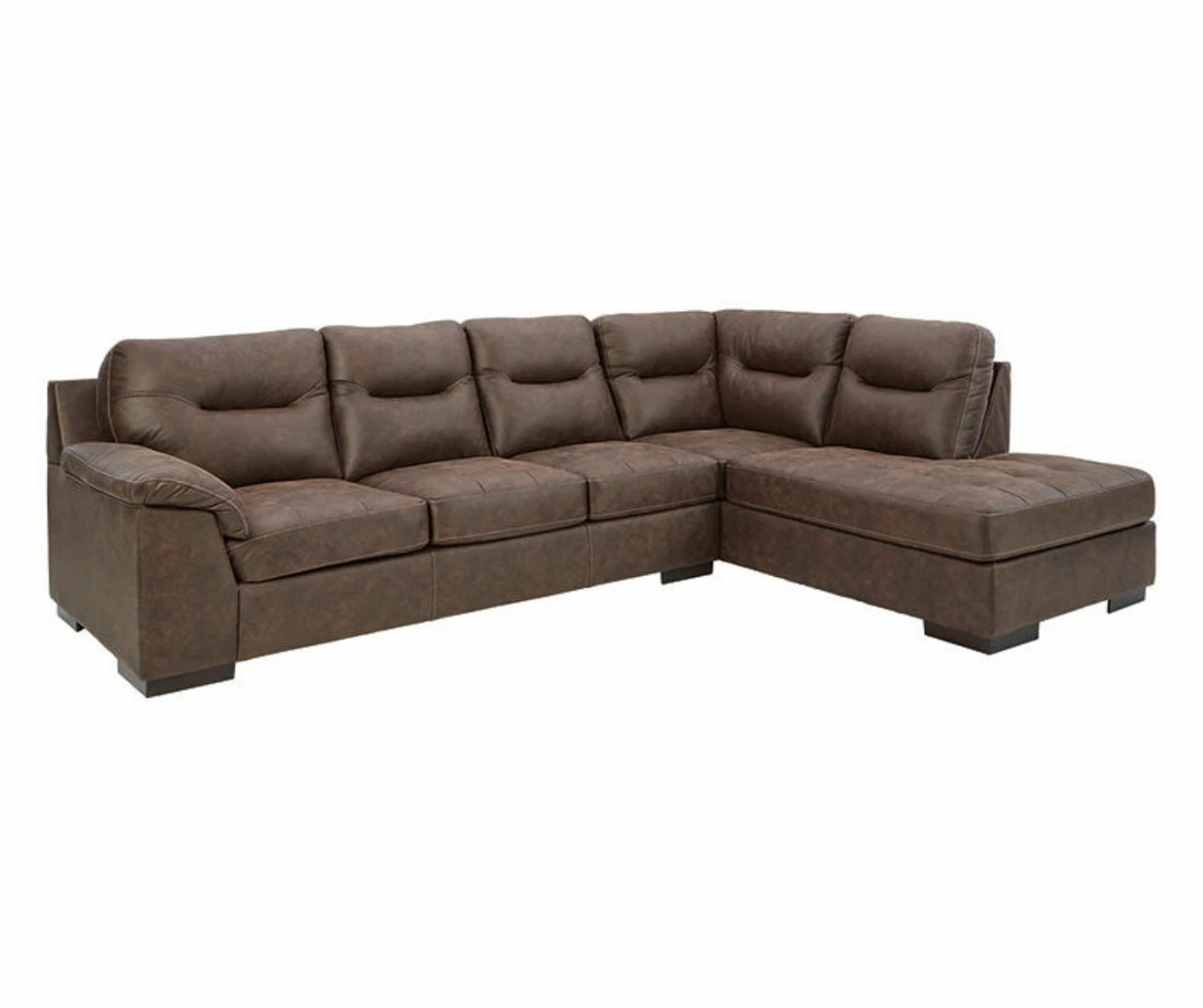 Signature Design By Ashley Maderla Brown Faux Leather Sectional 3 Signature Design By Ashley Maderla Brown Faux Leather Sectional