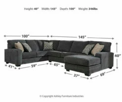 Signature Design By Ashley Tracling Gray 3-Piece Sectional -Storage supplies store combo910005 2