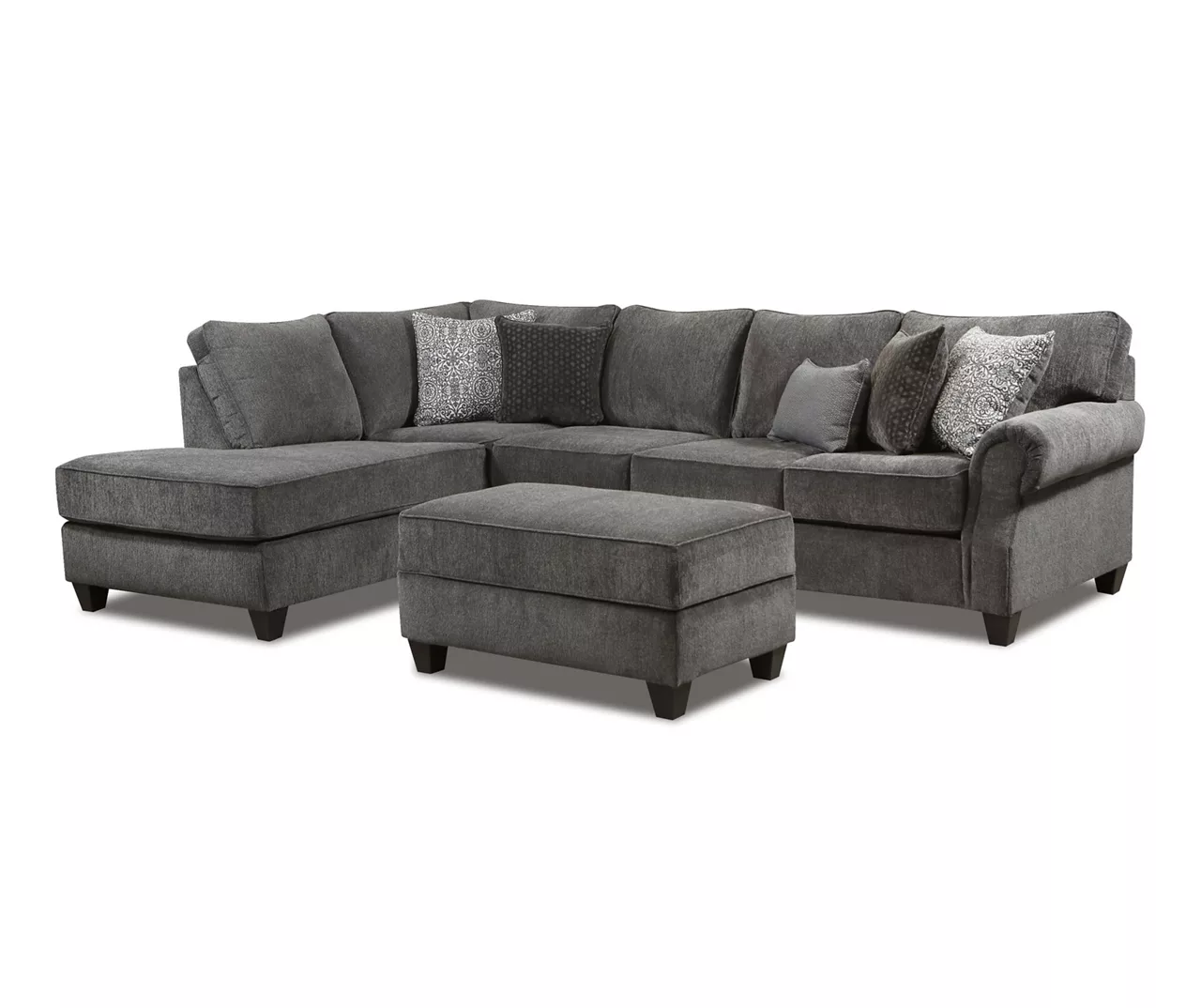 Broyhill Tripoli Slate Sectional & Ottoman Set 3 Broyhill Tripoli Slate Sectional & Ottoman Set