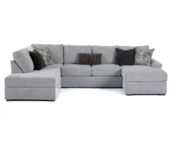 Broyhill Parkdale Dove Sectional & Ottoman Set -Storage supplies store combo960002 1