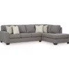 Broyhill Reydell Charcoal Sectional -Storage supplies store combo980196