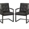 Signature Design By Ashley Starmore Faux Leather C-Shape Desk Chairs, 2-Pack -Storage supplies store combo990054 1